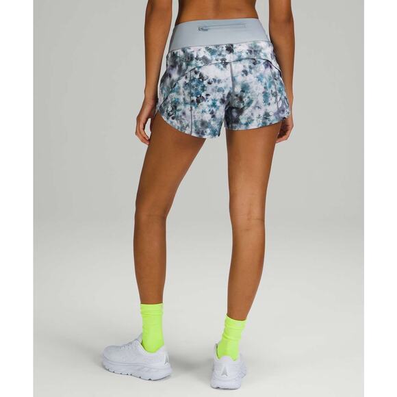 Lululemon Speed Up Athletic Shorts in Kaleidofloral Multi / Blue Cast 8 Tall - Picture 3 of 14